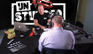 Award-winning Shropshire movie stuntman Justin Pearson has released the first episode of his new video podcast - with a helping hand from Telford College's media students.