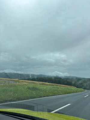 It was scenic stuff out of the car window, we were pretty much in the clouds - though you can see the gloomy skies for yourselves! 