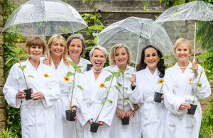 The cast of Calender Girls pictured at Winterbourne House and Gardens in Birmingham. Picture by Simon Hadley.