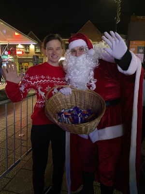 Vicky Moore from Sainsburys Oldbury and Santa – Vicky and the Oldbury store kindly donated the chocolate that Santa gave out to the children