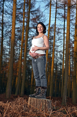 Richard Stanton took this picture of Rhiannon pregnant with daughter Kate