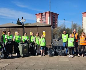 McDonald's crew during The Great British Spring Clean