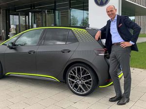 Supporting image for story: VW CEO shares images of ID X hot hatch concept on LinkedIn