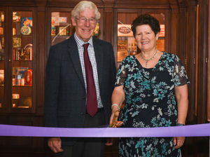 Duncan Cadbury and Gill Cocks cutting the ribbon