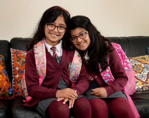 Sisters Aditi and Anisha Mandal