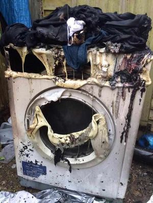 The dryer caught fire at the home of hotel manager Margot Foster in Cound