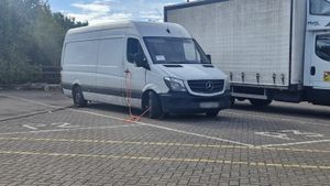 The Sprinter van was found to be significantly overweight. Photo: Staffordshire Police Road Crime Team