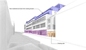 The new resedential levels on the Beatties building. Photo: SYSS Beatties Limited