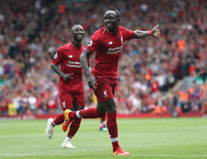 Liverpool's Sadio Mane celebrates