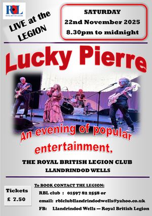 Live band playing in Llandrindod Wells