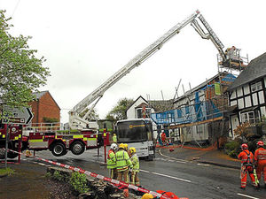 Supporting image for story: Lucky escape for schoolchildren as coach crashes into scaffold