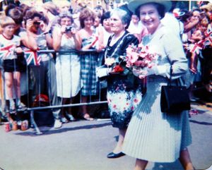 A picture taken by Hilda Tonks, of Bloxwich, during the Queen's visit to Redditch Town Hall in 1983