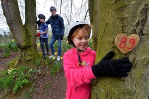 John Douglas with Tilly Bennett, 8, and Zach Douglas, 9