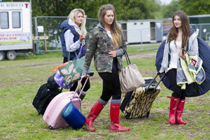 Festival goers arrive at Osfest on Friday afternoon