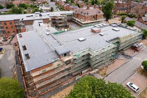 An aerial shot of the site.