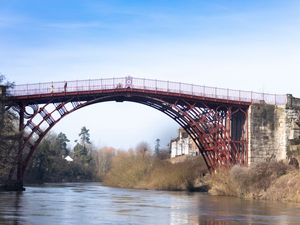Supporting image for story: Crowds flock back to see iconic Iron Bridge after renovation