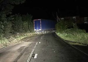 The crash scene last night. Photo: OPUShropshire