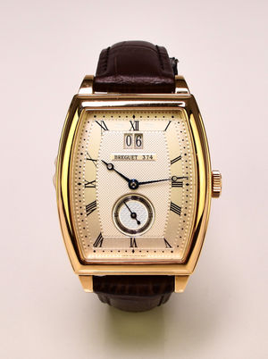 An 18 carat gold Breguet Heritage 374 gentlemen’s wristwatch which is valued at between £6,000 and £8,000. Picture: Halls