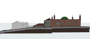 The proposed mosque next to the existing mosque in Gate Street, Tividale, Oldbury. Pic: TDF Design. Permission for reuse for all LDRS partners.