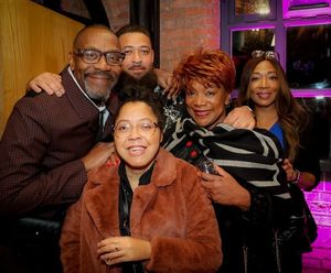Sir Lenny with Kay and relatives at the screening of Three Little Birds    Photo: Royal Television Society