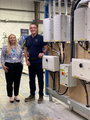 AWI finance director Adam Shaw and Melissa Dunn from Dudley Council's economic growth team