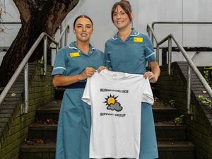 Supporting image for story: Hospital staff don their walking shoes for two good causes