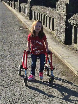 Evie-Lou practises for the walk