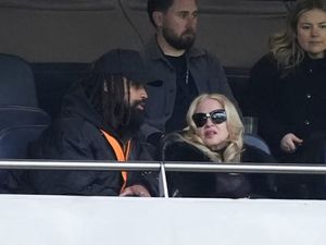 Supporting image for story: Madonna appears at Tottenham Hotspur Stadium for women’s football game