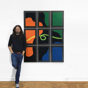 Jack with some of his art