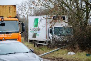 Crash at Whittington Roundabout in Oswestry