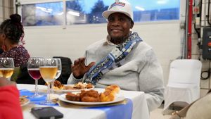 Resident enjoying lunch.