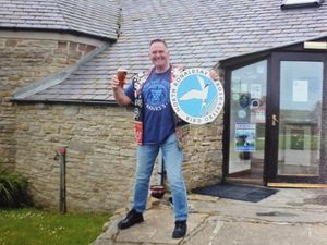 Peter Hill toasted his 69th birthday by raising a glass in the Elephant & Castle, in Dudley, West Mids., after reaching the incredible milestone on June 20.