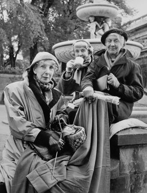 The Crosbie sisters of Codsall settle down to see the Queen 60 years ago.