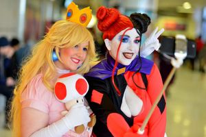 Stephanie Crewe from Newport as Princess Peach and Leanne Ferris from Cosford as Harley Quinn