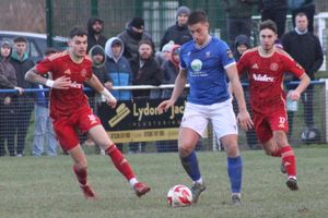 Newtown and Caersws battled it out at the Recreation Ground