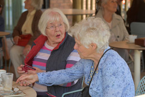 Walkers enjoying a chat before they set off.
