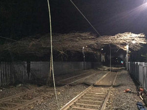 Supporting image for story: Train disruptions and cancellations: Storm Barney causes rush hour chaos