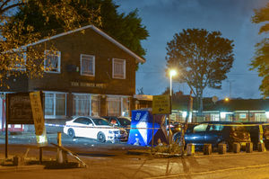 The Flower Pot pub has had its licence suspended after a man was stabbed outside on Sunday. Picture: @SnapperSK