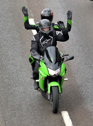 Bike4Life 2025. Crowds watched the convoy from the Ercall Lane bridge over the M54