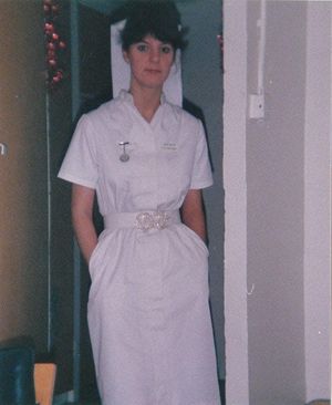 Carolyn Musgrave when she qualified as a nurse at age 18