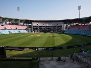 A general view of Atal Bihari Vajpayee Ekana Cricket Stadium after organisers suspended the IPL for one week