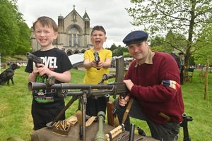 Ben Kubick with Mason Williams, 7, and Oscar Williams, 8