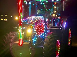 Supporting image for story: Builth Wells' second illuminated Christmas tractor run this December will have a longer 25 mile route