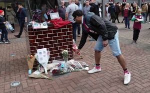 Floral tributes to Ugo Ehiogu from Aston Villa fans.