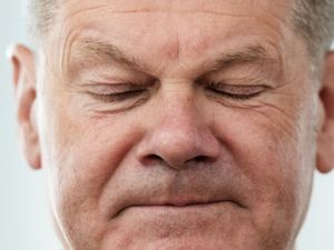 Supporting image for story: Poor European election showing dents German leader’s authority