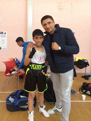 Wednesbury's Jagbir Mann (left) is the last man standing with his Dad Paul.
