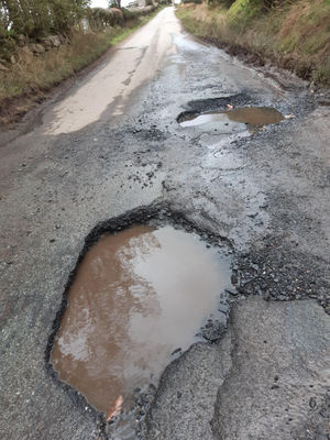 Potholes are causing plenty of issues to people living in Cleeton St Mary. Picture: LDRS