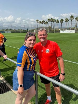 Shrewsbury Town meet and greet with fans in Valencia during open training