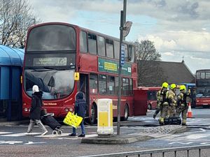 Supporting image for story: People 'run from bus' after it catches fire at Dudley bus station