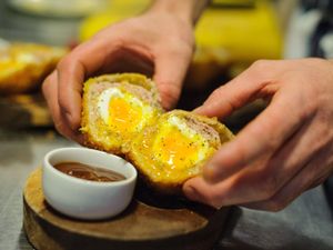 Supporting image for story: Scotch egg ‘starter’ rather than substantial meal, says Gove